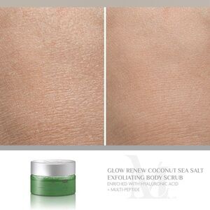 Glow Renew Coconut Sea Salt Exfoliating Body Scrub - Green